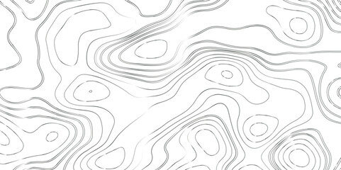 Topographic map patterns, topography line map. Vintage outdoors style, Black on white contours vector topography stylized height of the lines.