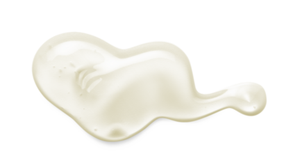 Gel serum texture. Liquid cream swatch . Clear cosmetic product isolated on transparent background with shadow