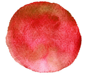 red brush isolated transparent watercolor circle