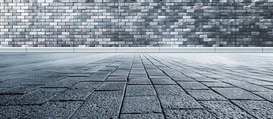 brick wall and asphalt floor background