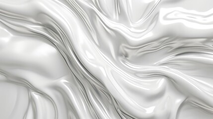 White fabric with wave pattern - obrazy, fototapety, plakaty