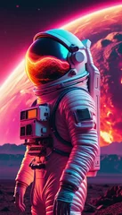 Tuinposter Astronaut in outer space. 3D illustration. Elements of this image furnished by NASA © Badr