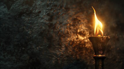 Fototapeta premium A torch depicted as a symbol of enlightenment or leadership
