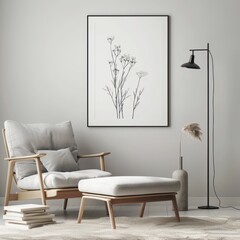 A minimalist frame of pencil-drawn wildflowers subtly enhancing an elegant quote about nature