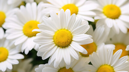 Obraz premium white and yellow daisies.
