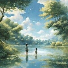 Family Bonding Exploring Nature's Delights Together