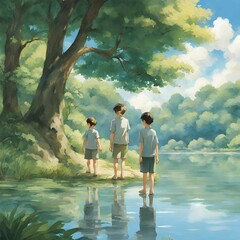 Family Bonding Exploring Nature's Delights Together