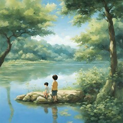 Family Bonding Exploring Nature's Delights Together