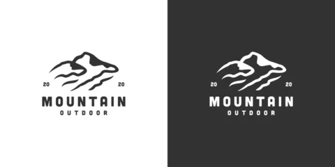 Foto op Canvas Creative Mountain Outdoor Logo. Mount, Hill, Peaks, Hiking Adventure Logo Icon Symbol Vector Design Inspiration. © oinbrand