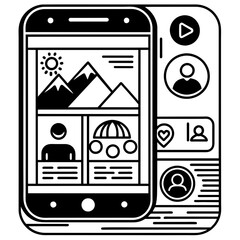 T-shirt Design Vector Design for a social networking app - Vector - Vector art - Vector illustration - Vector design - Latest Vector - Ultimate Vector - Premium Vector