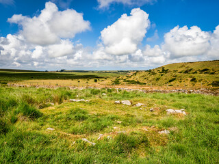 Hut Circle, Bodmin Moor, Cornwall, near Rough Tor.