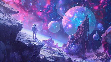 astronaut bubbles in outer space colorfur space cosmic-themed wallpapers and stunning sci-fi visuals