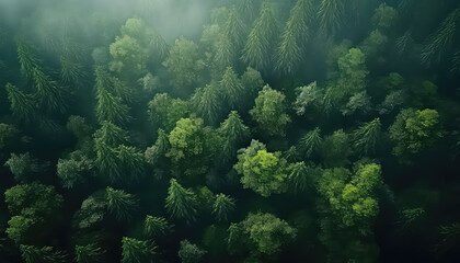 Fototapeta na wymiar Forest in summer from drone height , Environmental eco safe Conservation