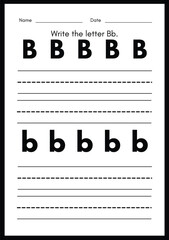 Write letter Bb words Worksheet