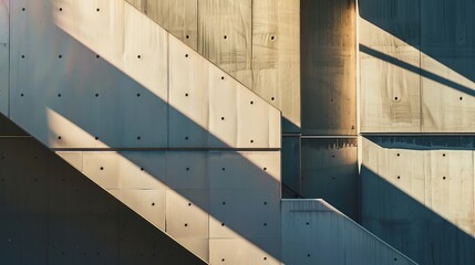 Surreal Urban Shadowscape: Abstract Architectural Elements. - obrazy, fototapety, plakaty