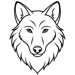       Wolf side head vector illustration.
