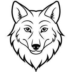        Wolf side head vector illustration.


     