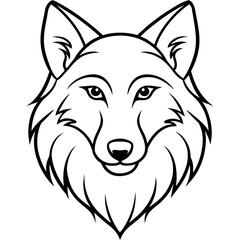        Wolf side head vector illustration.


     