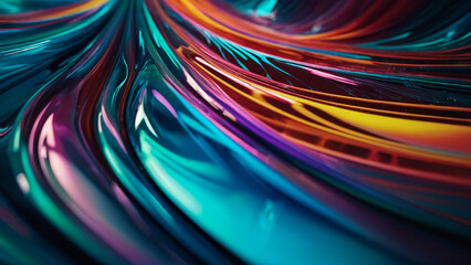 Abstract Background with Waves of Fairy Colors