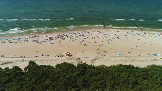 Beach Baltic Sea Rowy Plaza Morze Baltyckie Aerial View Poland