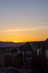 sunset in the mountains