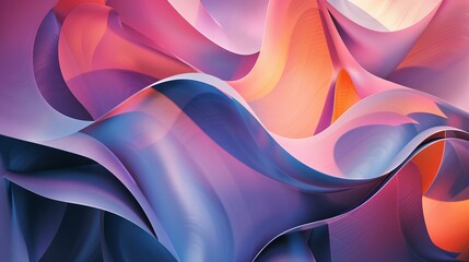 Abstract design featuring smooth gradients within geometric shapes, embodying a fluid, modern aesthetic