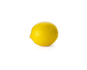 Lemon isolated on white background. Lemon fruit Clipping Path. 