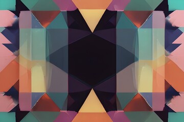 Abstract background of geometric shapes with pastel colors Generative AI