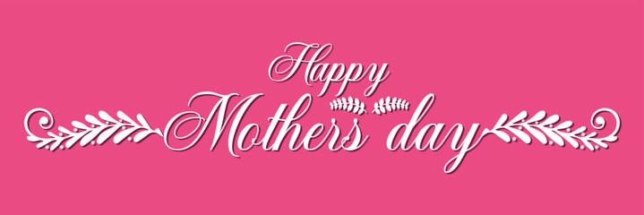 Mother's day banner postcard vector image. 