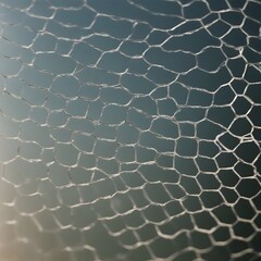 closeup of a football net