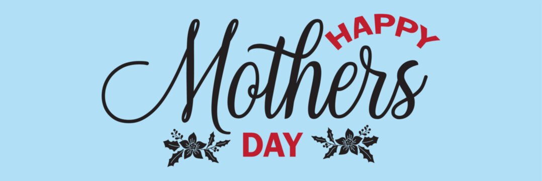 Mother's day banner postcard vector image. 