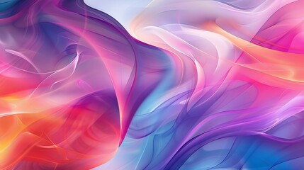 Abstract shapes melding through gradients, forming a luxurious and flowing modern artwork