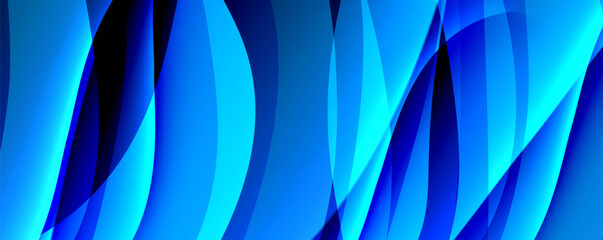 a computer generated image of a blue and black abstract background . High quality