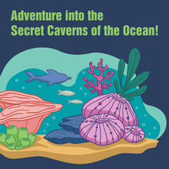 Undersea Adventure Vibrant Illustration - 784230531