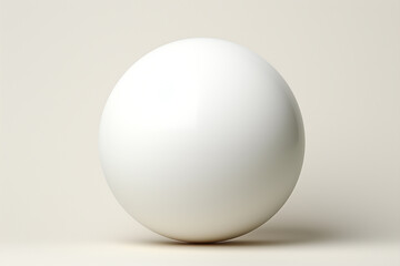 3d rendering of a white sphere isolated on a white background.