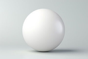 3d rendering of a white sphere isolated on a white background.