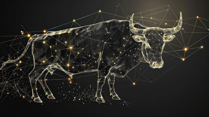 Bull Formed by Network of Dots