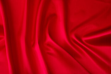 Close up of red silk background
