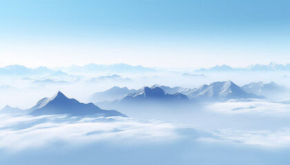 Fototapeta na wymiar Beautiful panorama of snow-capped mountains