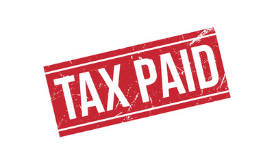 Tax Paid Rubber Stamp Seal Vector