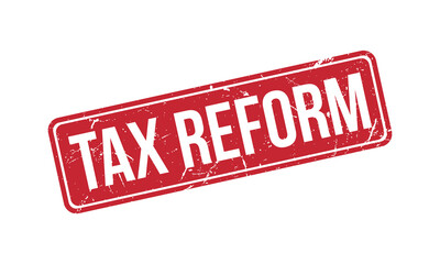 Tax Reform Rubber Stamp Seal Vector
