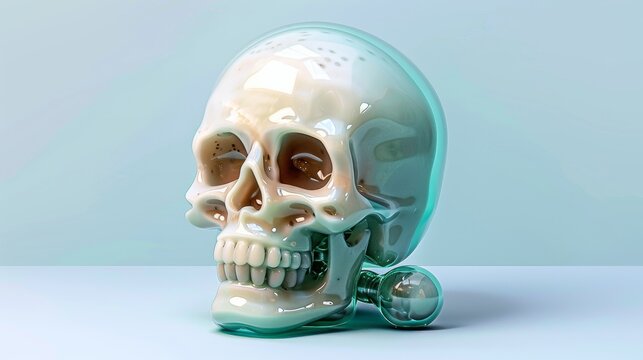 Human Head Skull Abstract Art 