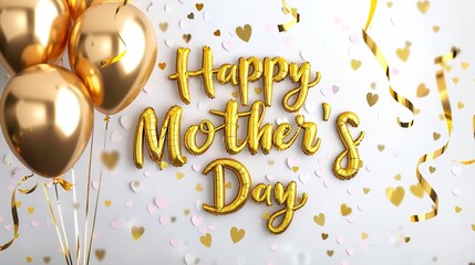 celebrating happy mother's day with arms holding each others and be surrounded by carnation flowers.VECTOR