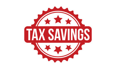 Tax Savings Rubber Stamp Seal Vector
