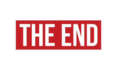 The End Rubber Stamp Seal Vector