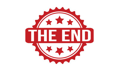 The End Rubber Stamp Seal Vector