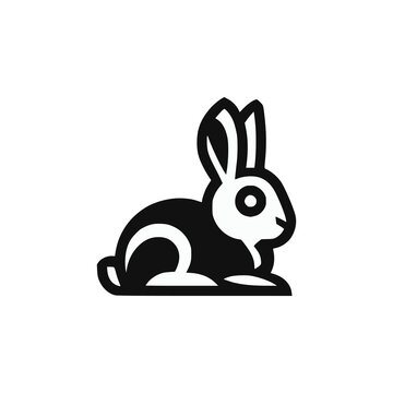 dead rabbit logo vector illustration template design