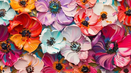 colorful background with flowers
