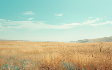 Obraz premium Mountain prairie scenery,created with Generative AI tecnology.