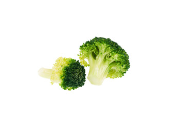 Broccoli isolated on white background.	